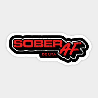 Sober AF in 3D Sticker